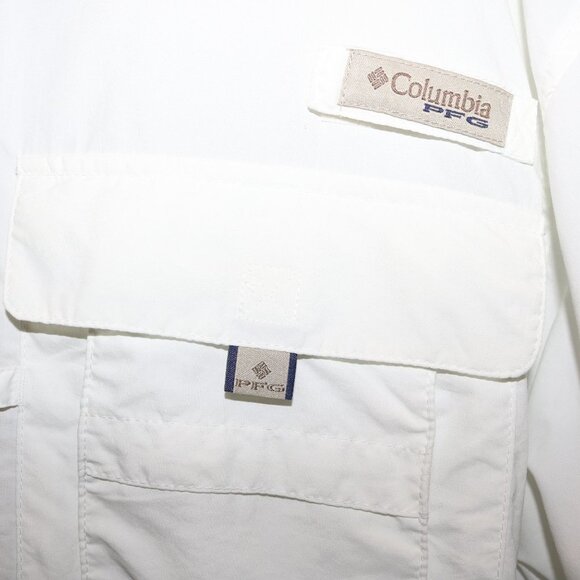 💥HP💥 Mens Columbia white outdoor shirt XXL crisp and clean - Picture 5 of 8